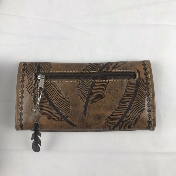 vintage‎ american west feather crossbody with matching wallet preowned - Picture 7 of 12